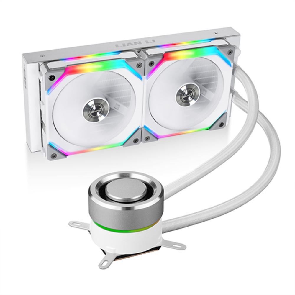 Water Cooler Lian Li Galahad AIO 240mm Branco, UNI FAN SL120, RGB, Intel-AMD, White, LGA 1700 e AM5 - GA-240SLA