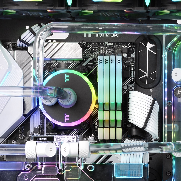 Kit de 7 Cabos Sleeved Thermaltake 300MM, Branco, All White- AC-050-CN6NAN-A3 - Imagem 5