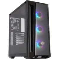 Gabinete Gamer Cooler Master Masterbox MB520, ARGB, E-ATX, Mid Tower, Black, Com 4 Fans, MCB-B520-KGNN-RGA