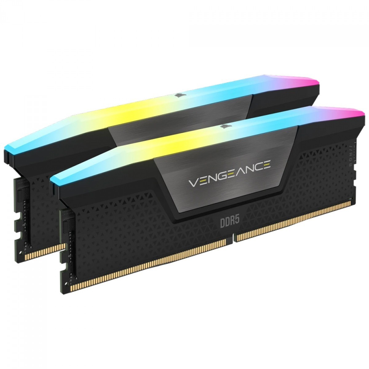 Memória RAM Corsair Vengeance RGB, 32GB (2x16GB), 5200MHz, DDR5, CL40, Preto - CMH32GX5M2B5200C40 - Imagem 2