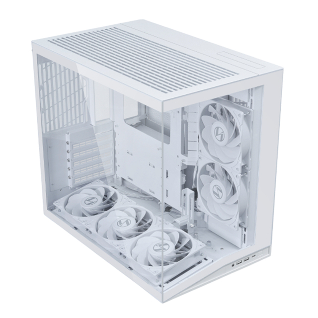 Gabinete Lian Li O11 Dynamic Mini V2 Flow Snow Usb Type-C 5x Fans Reverso Vidro Temperado Mid-Tower - O11DMIV2FW - Imagem 2