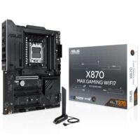 Placa Mãe Asus X870 MAX Black GAMING WIFI7 e Bluetooth, AMD AM5, ATX, DDR5, PCI 5.0