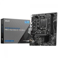 Placa Mãe MSI PRO H610M-S, Intel LGA 1700, MATX, DDR4, NVME M2