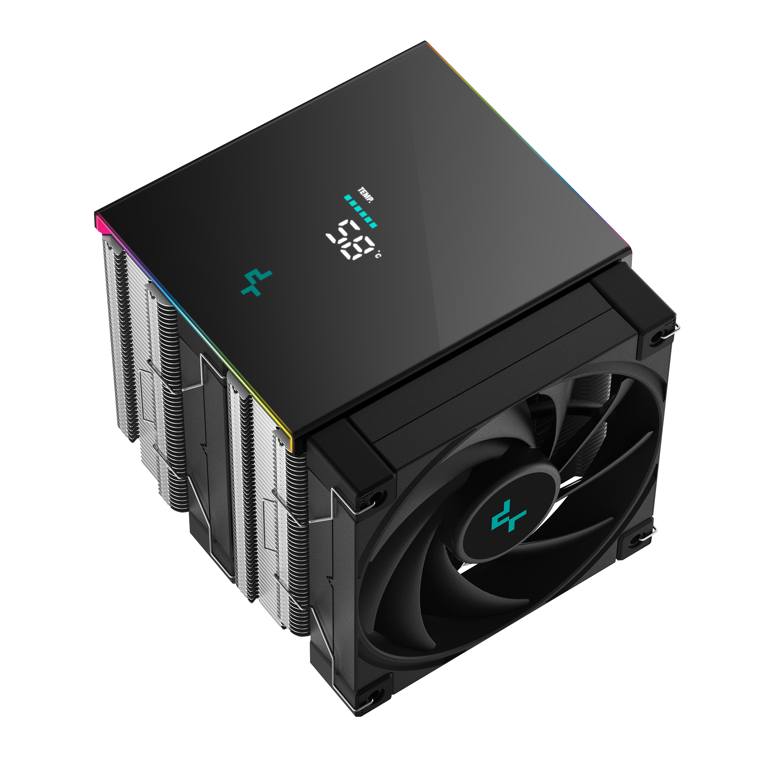 Cooler para Processador Deepcool AK620 Digital SE com Display de Temp. e Uso, Intel/AMD, Preto - R-AK620-BKADMN-GJD
