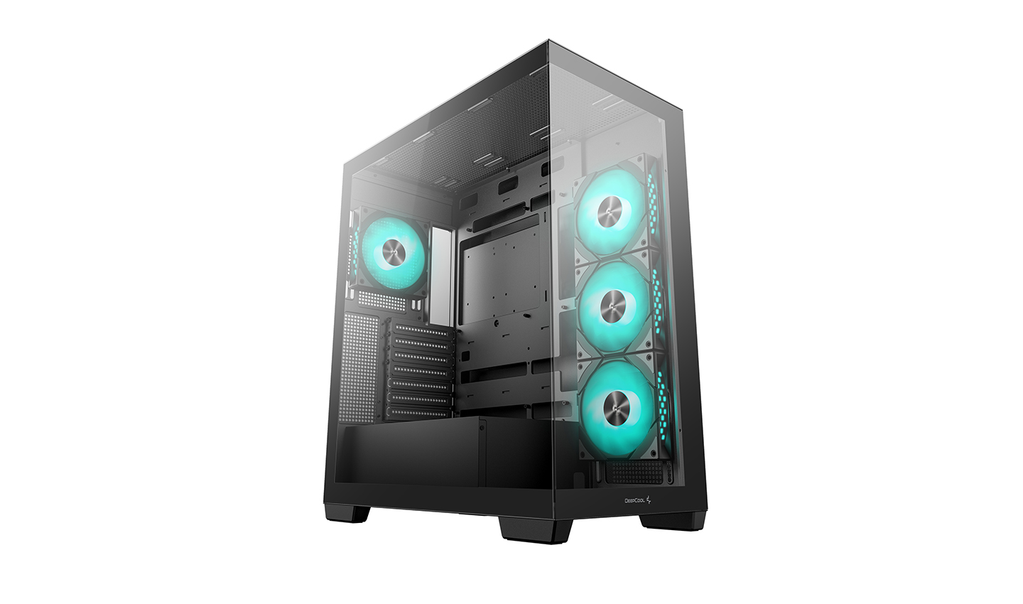 Gabinete DeepCool Aquário CG580 Preto 4 Fans ARGB (3 Reverses), Mid Tower, Vidro Temperado, ATX - R-CG580-BKADA4-G-1 - Imagem 2