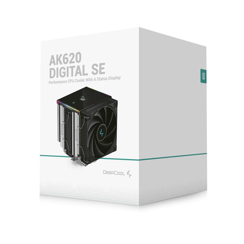 Cooler para Processador Deepcool AK620 Digital SE com Display de Temp. e Uso, Intel/AMD, Preto - R-AK620-BKADMN-GJD - Imagem 5
