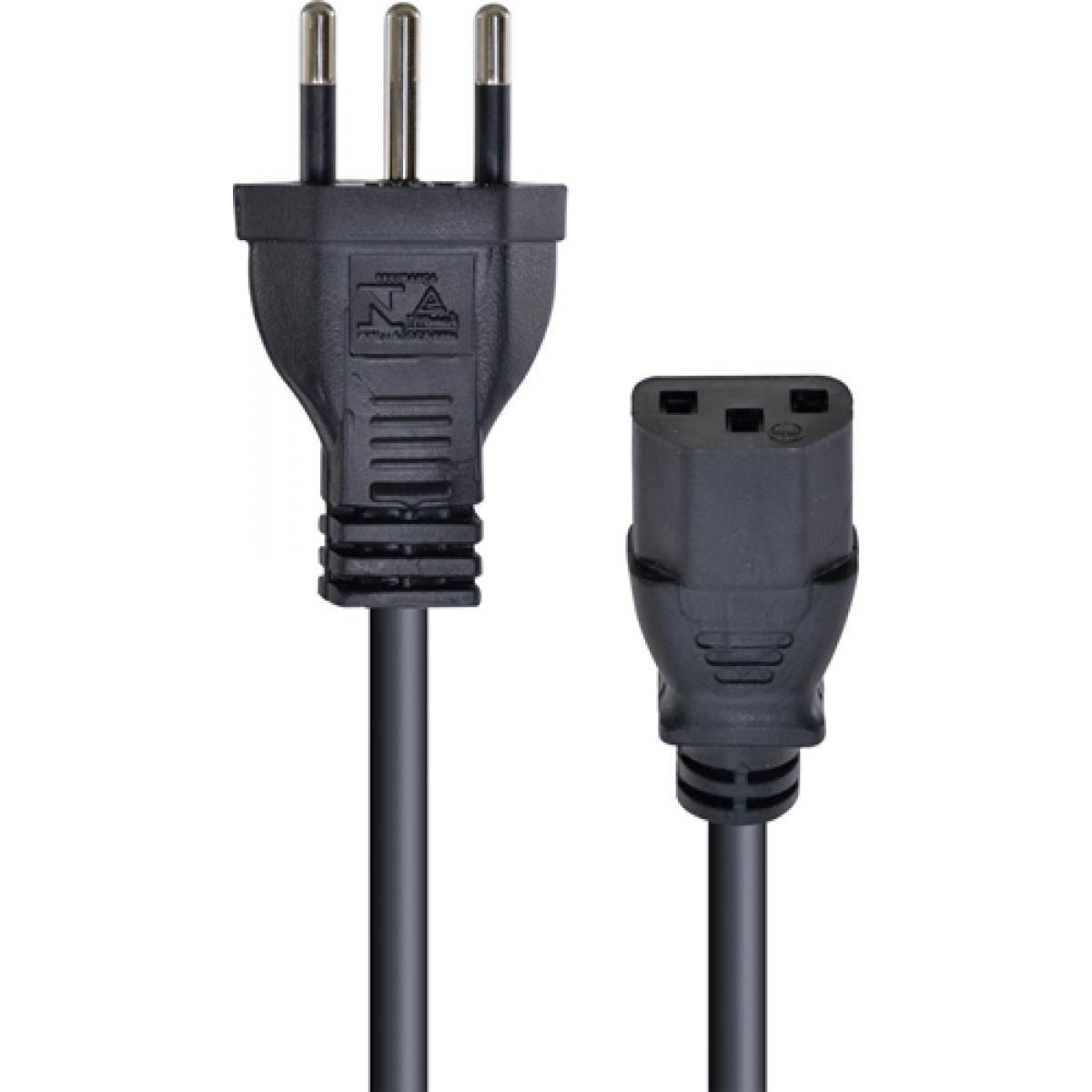 Cabo De Forca Tripolar Para Fonte 3x0.50 Mm, 250v, 10a, 1.2 Metros