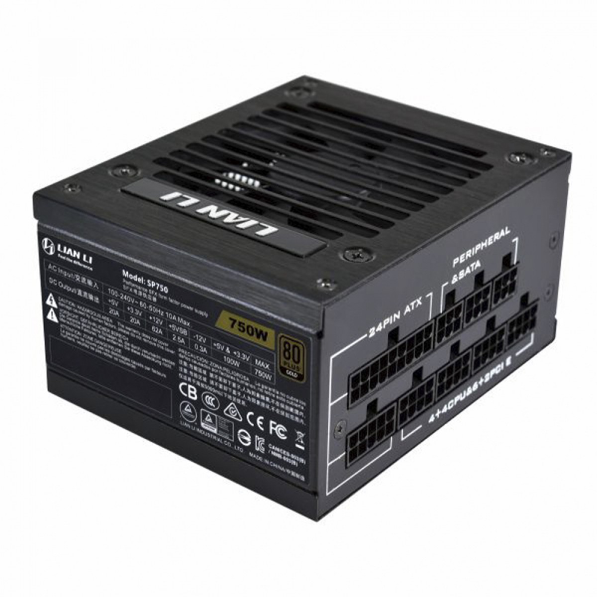 Fonte 750W SFX Lian Li 80 Plus Gold, PFC Ativo, Full Modular - SP750 - Imagem 2