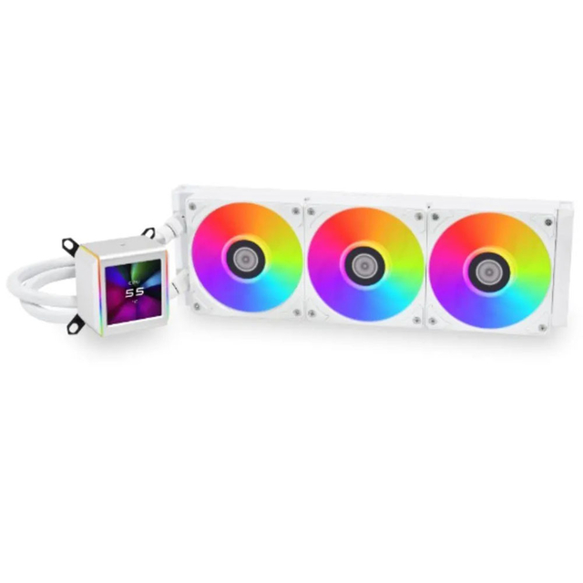 Water Cooler 360 Display LCD Lian Li Galahad II AIO, ARGB, 360mm, Intel-AMD, Branco - GA2ALCD36W - Imagem 2