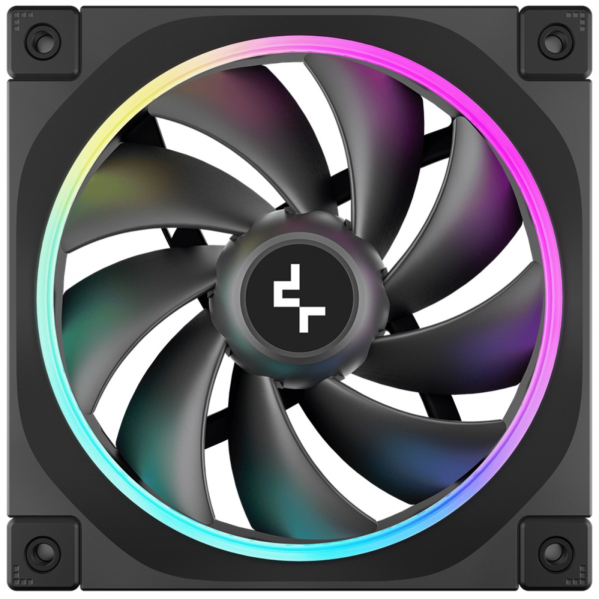 Kit 3x Cooler Fan DeepCool FL12, ARGB, 120mm, PWM, Preto, R-FL12-BKAPN3-G - Imagem 2