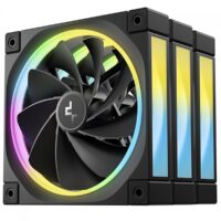 Kit 3x Cooler Fan DeepCool FL12R, ARGB, 120mm, Reverse, PWM, Preto, R-FL12R-BKAPN3-G