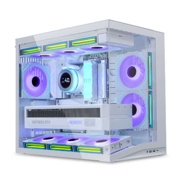 Gabinete Lian Li O11 Dynamic Mini V2 Branco Usb Type-C Vidro Temperado Mid-Tower, Sem Fans - O11DMIV2W