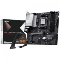 Placa Mãe MSI PRO B840M-P WiFi 6E e Bluetooth, 4x slots de DDR5, 2x slots M2, AMD AM5, mATX