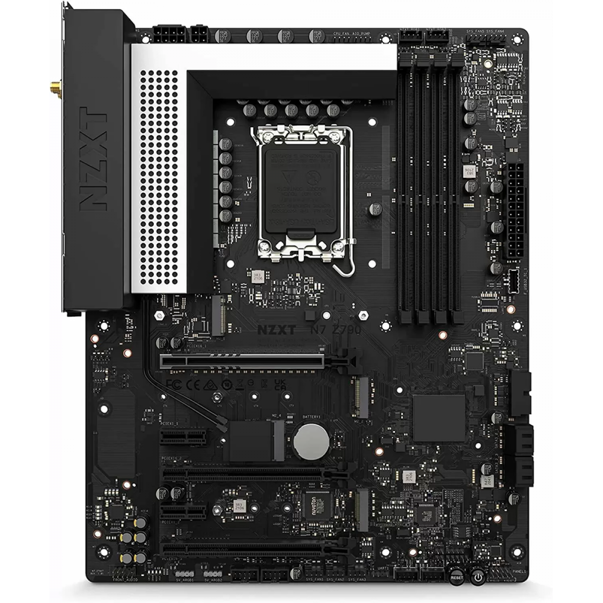 Placa Mãe NZXT Z790 N7 White, Wifi e Bluetooth, Intel LGA 1700, ATX, 4x slots DDR5, 3x slots M2 - N7-Z79XT-W1 - Imagem 5