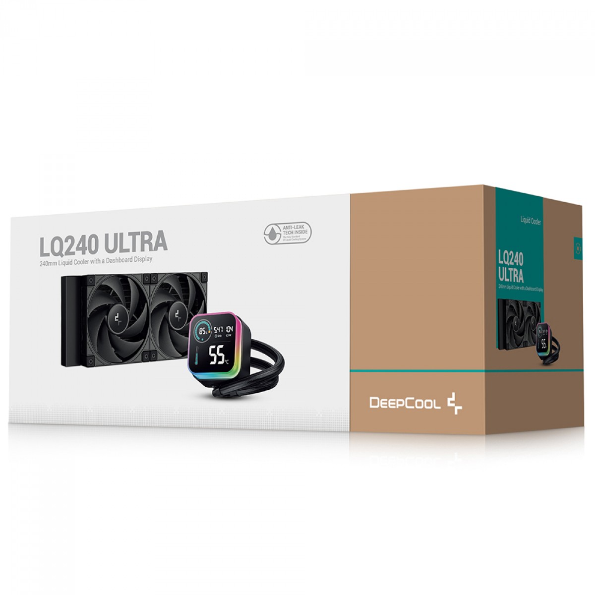 Water Cooler DeepCool LQ240 Ultra, ARGB, 240mm, Com Display LCD, Intel-AMD, Preto, R-LQ240-BKLSMWP-G-U - Imagem 2