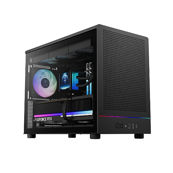 Gabinete Gamer Gamdias Athena M4M Mini Tower M-ATX Com 3 Fans ARGB Preto - Imagem 2