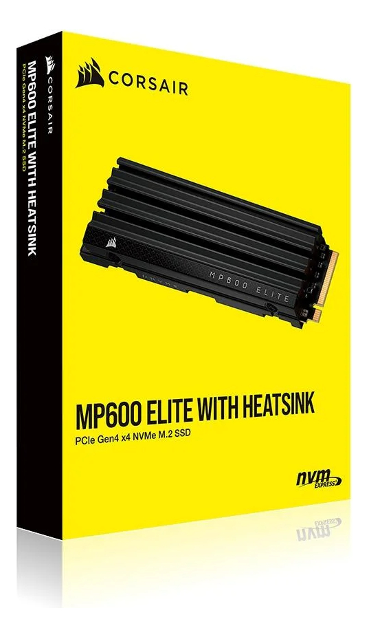 SSD 2TB Corsair MP600 Elite para PC e PS5 com Dissipador, M.2 NVMe, Leitura 7000MB/s e Gravação 6500MB/s