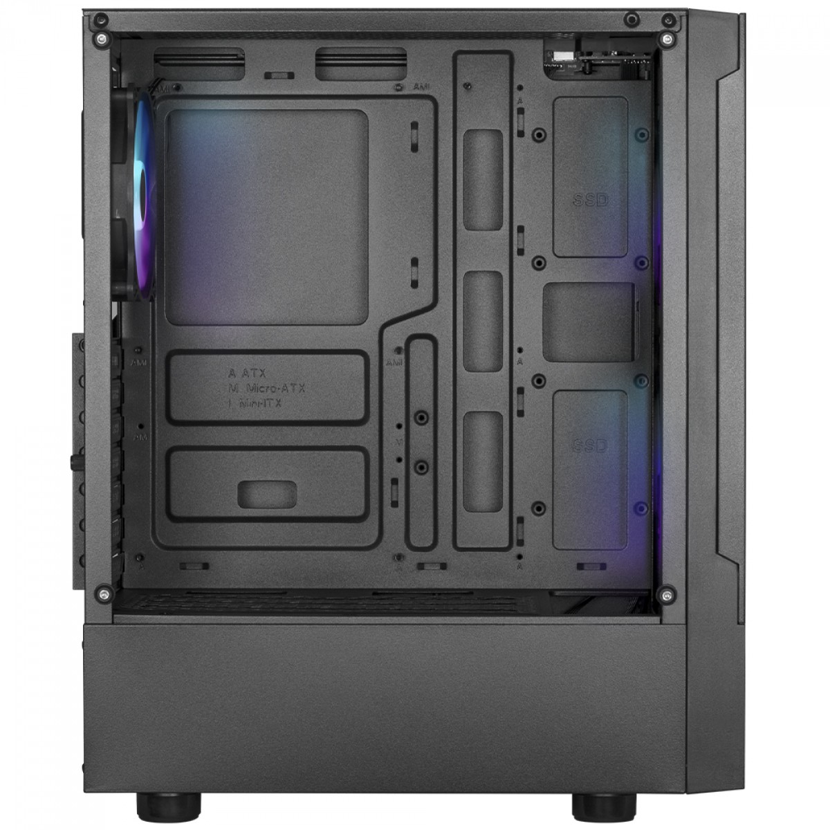 Gabinete Gamer Gamdias Talos E3 Mesh, Vidro Temperado, Mid Tower, ATX, Com 3 Fans ARGB, Preto - Imagem 4