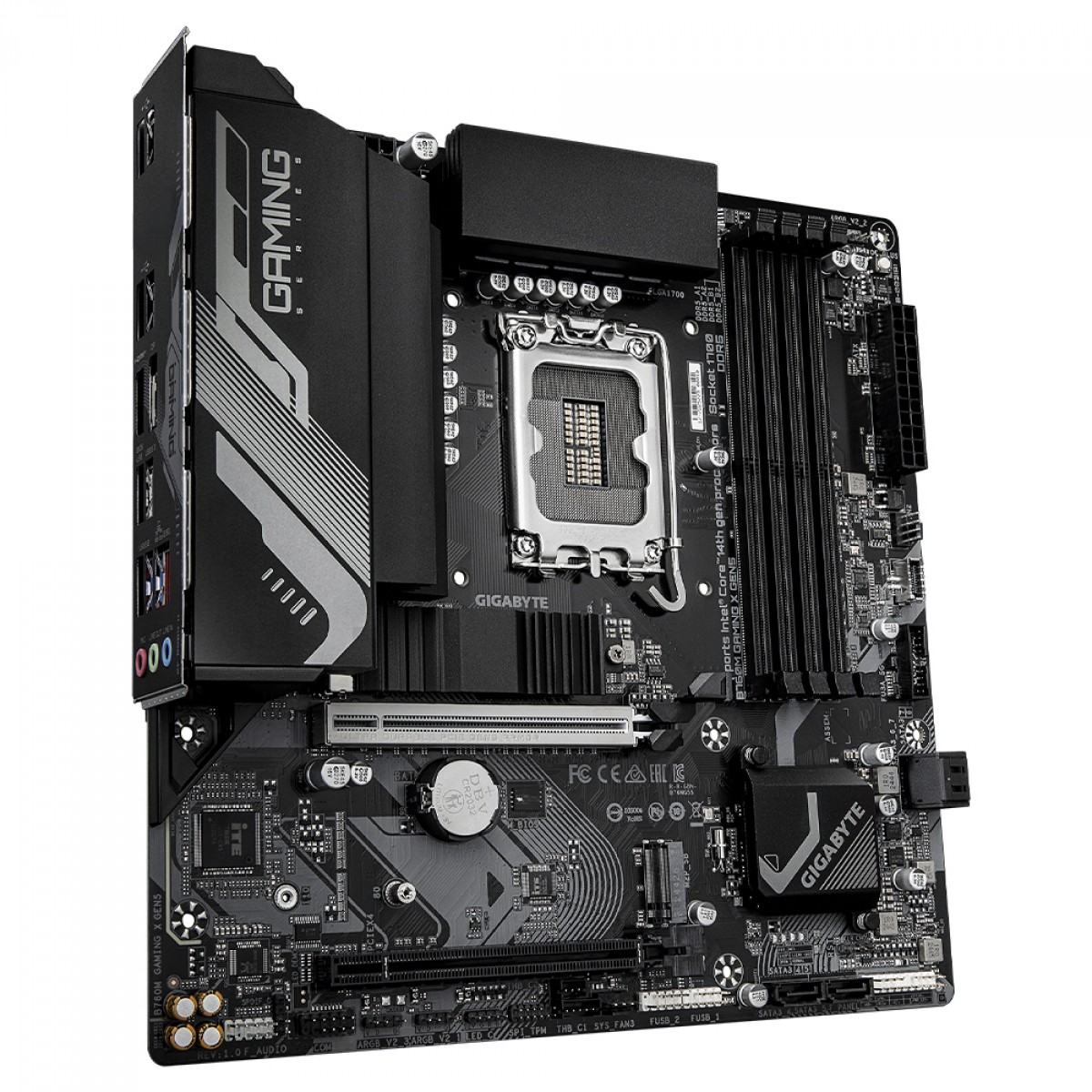 Placa Mãe Gigabyte B760M GAMING X Black GEN5 (LGA 1700/4xDDR5/HDMI/DP/M.2/USB 3.2) - Imagem 2