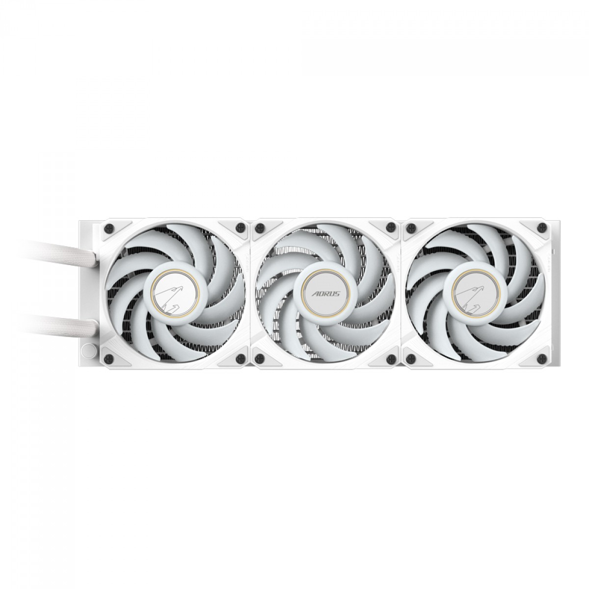 Water Cooler Branco Aorus 360 ICE, ARGB, 360mm, AMD/Intel, com Display LCD, WATERFORCE X II 360 - Imagem 3