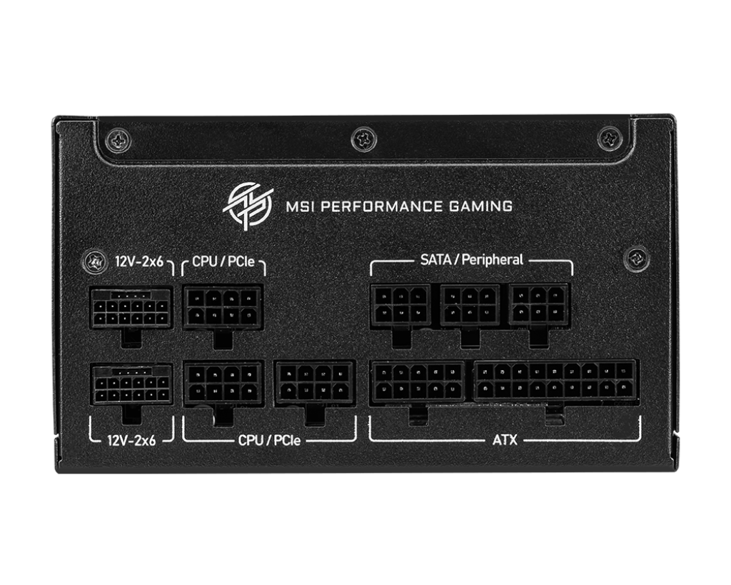 Fonte 1000W MSI MPG A1000G Silent PCIE5 II, 80 Plus Gold, Modular, PFC Ativo, Com Cabos, Preto - Imagem 2