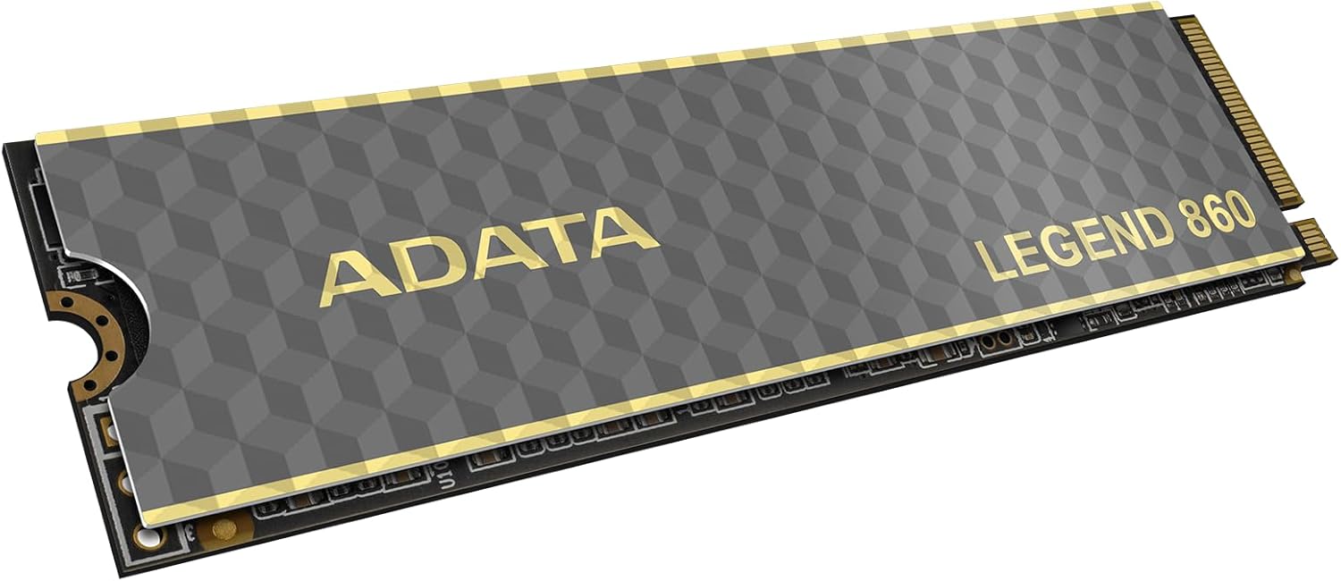 SSD 1TB Adata Legend 860 para PC e PS5, M.2 2280, PCIe NVMe, Leitura 6000 MB/s, Gravacao 5000 MB/s, SLEG-860-1000GCS - Imagem 2