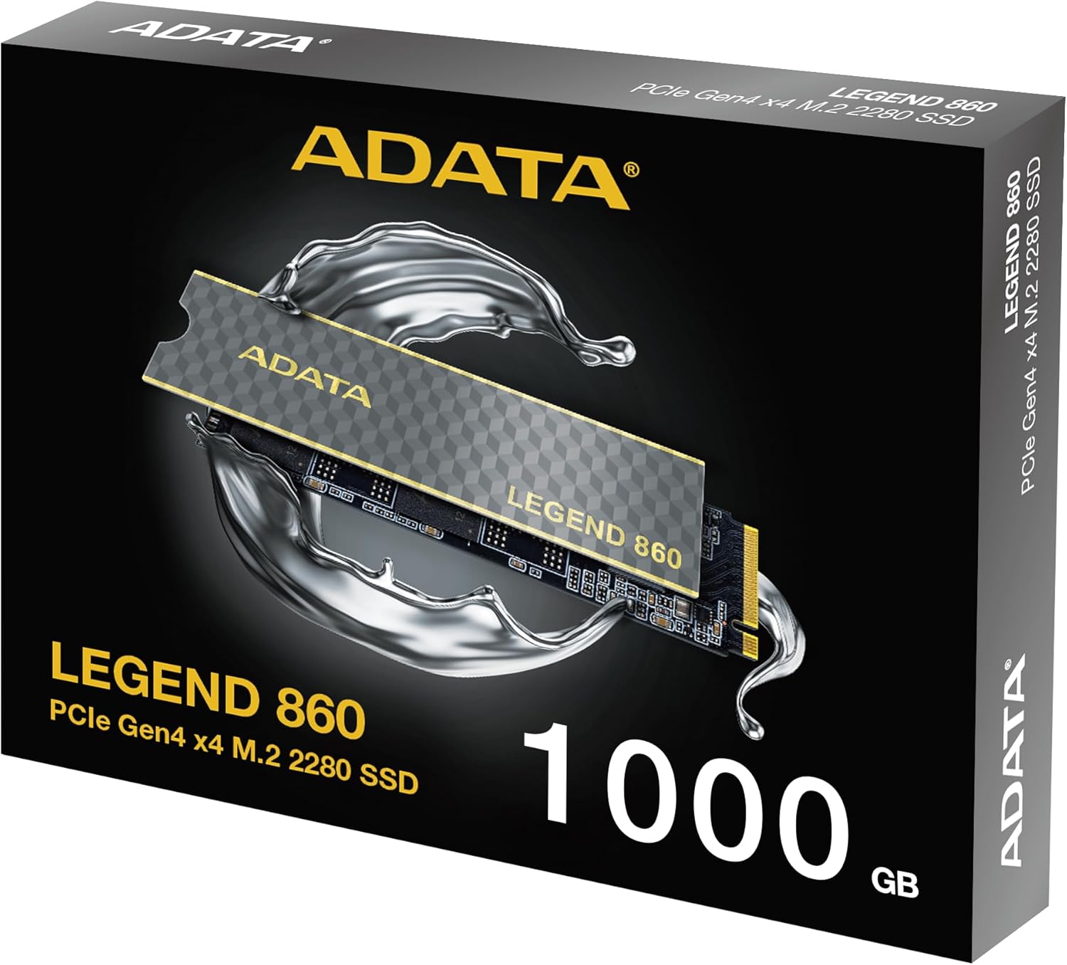 SSD 1TB Adata Legend 860 para PC e PS5, M.2 2280, PCIe NVMe, Leitura 6000 MB/s, Gravacao 5000 MB/s, SLEG-860-1000GCS