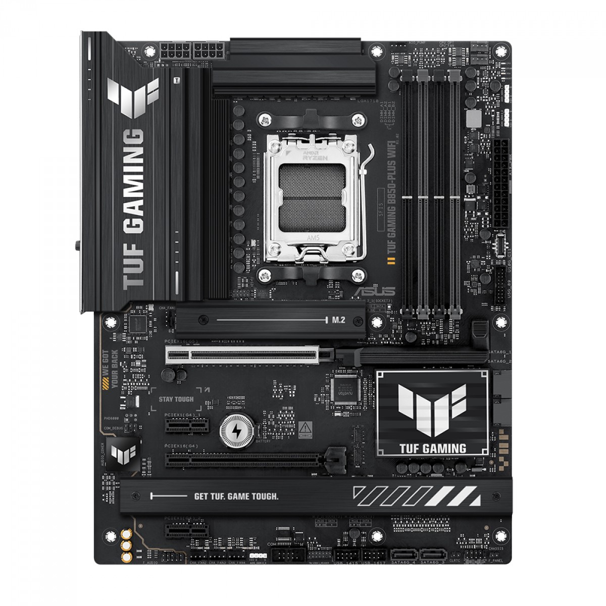 Placa Mãe Asus TUF Gaming B850-PLUS WIFI 7 e Bluetooth, AMD AM5, ATX, DDR5, 90MB1J30-M0EAY0 - Imagem 2