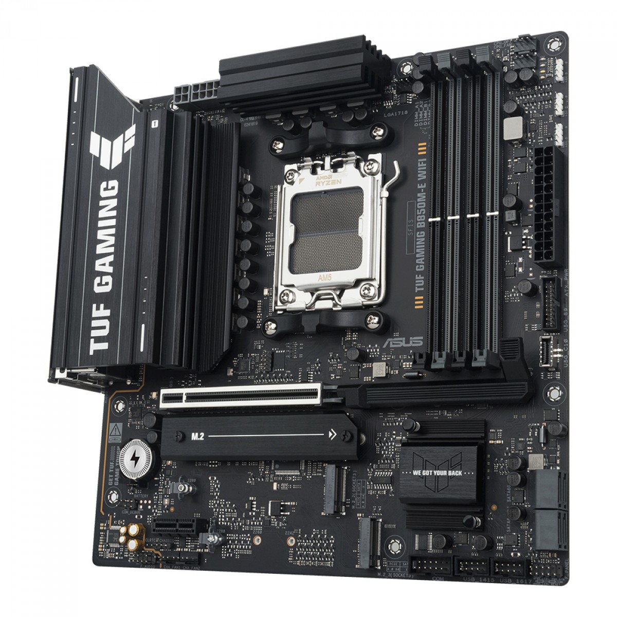 Placa Mãe B850M-E Asus TUF-Gaming WIFI 6E e Bluetooth, AMD AM5, MATX, DDR5 - Imagem 3