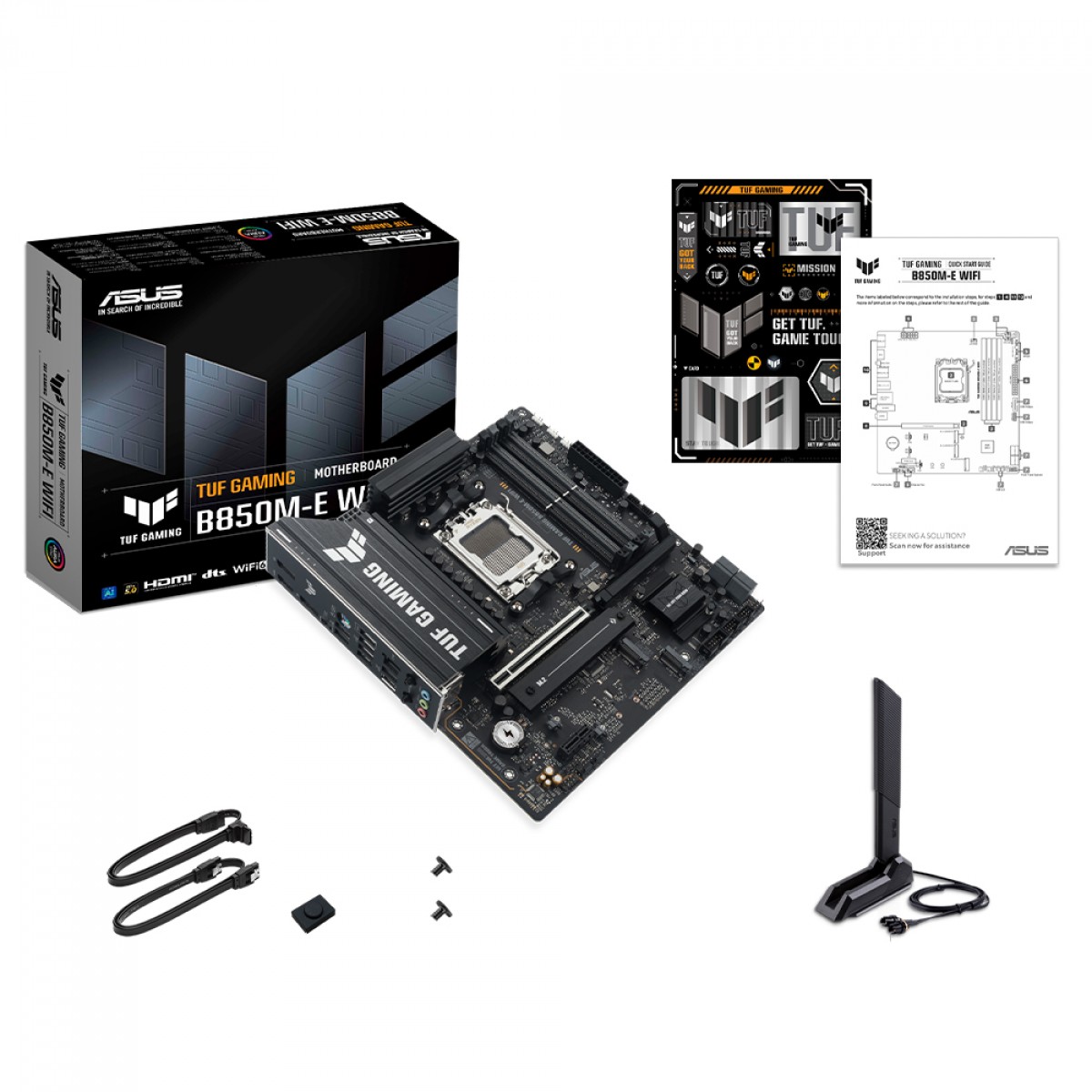 Placa Mãe B850M-E Asus TUF-Gaming WIFI 6E e Bluetooth, AMD AM5, MATX, DDR5 - Imagem 6