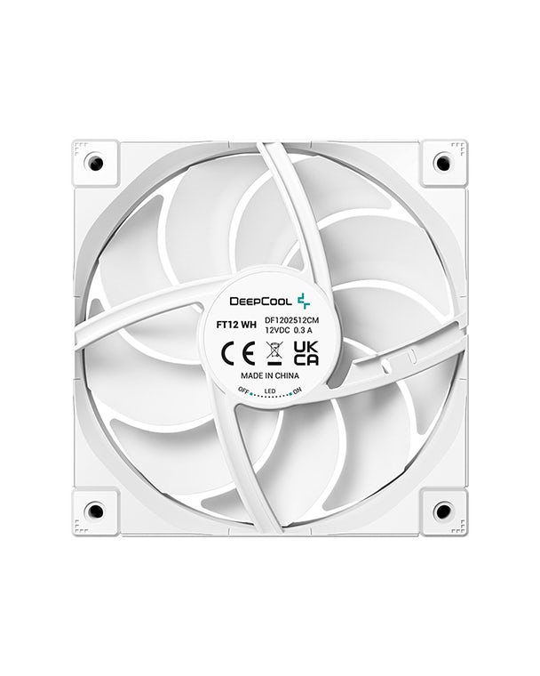 Cooler Para Gabinete DeepCool FT12 Branco, 120mm, PWM, 2150 RPM, 75 CFM - Imagem 3