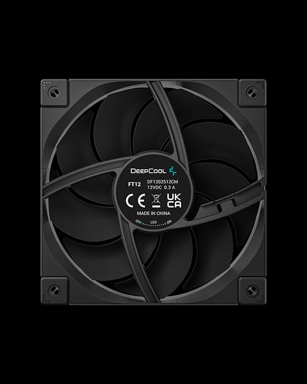 Cooler Para Gabinete DeepCool FT12 Preto, 120mm, PWM, 2150 RPM, 75 CFM - Imagem 3
