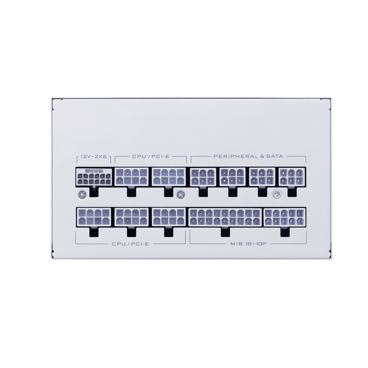 Fonte 1200W Lian Li 80 Plus Platinum Branca, Full Modular, Com cabos Sleveeds, ATX 3.1 - SX1200P - Imagem 3