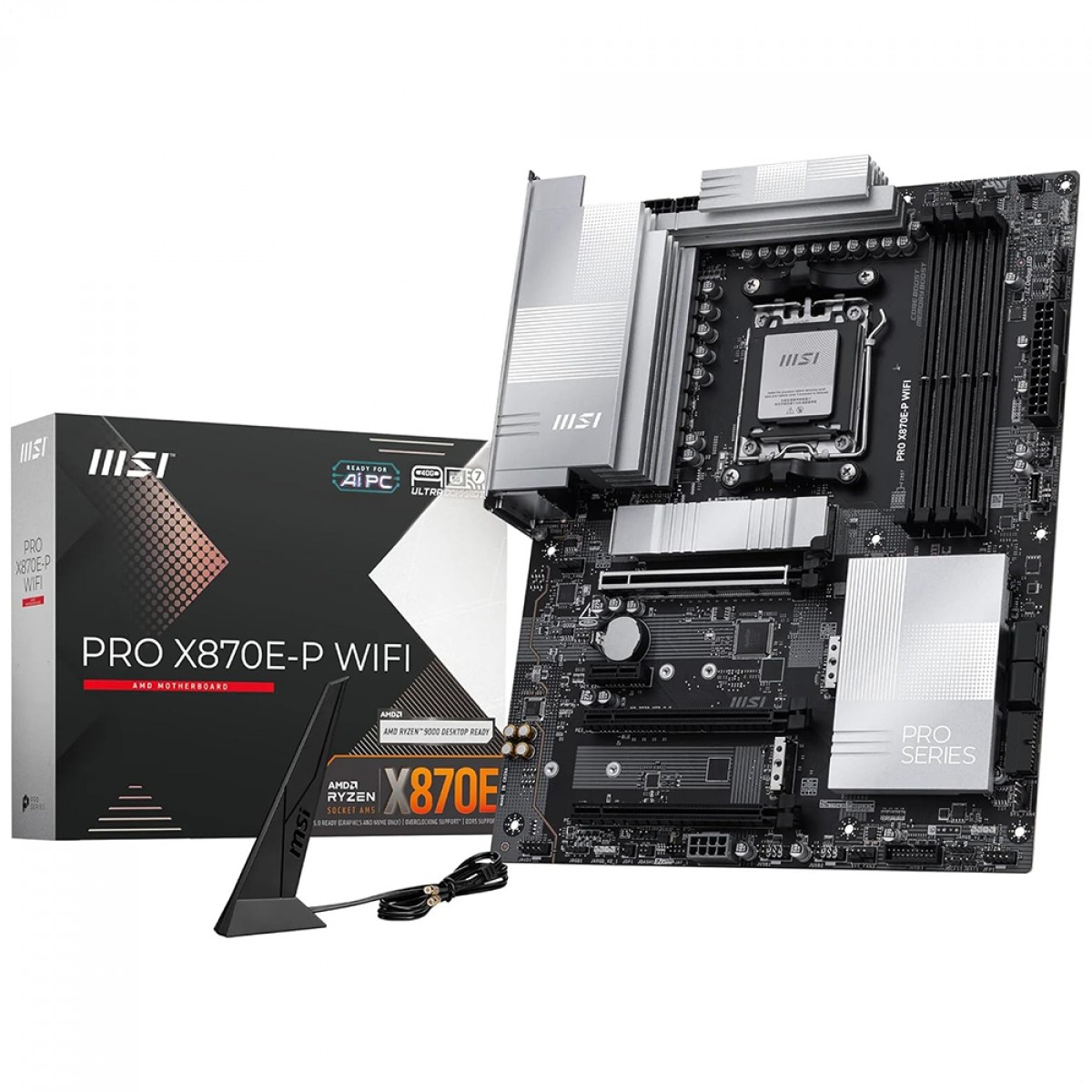 Placa Mãe MSI PRO X870E-P WiFi 7 e Bluetooth, AMD AM5, ATX, DDR5