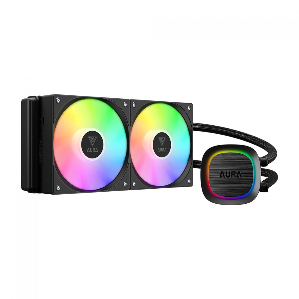 Water Cooler Gamdias Aura GL 240 V2, 240mm, ARGB, Intel/AMD, Black
