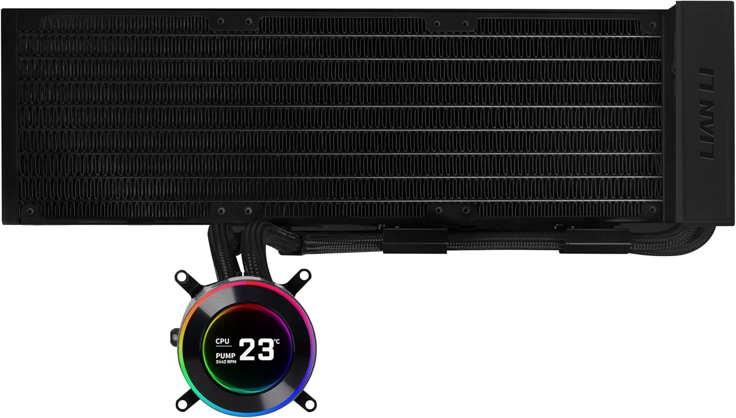 Water Cooler Lian Li Hydroshift II LDC-C 360N Preto Com Tela IPS Sem Fans GHS2LCD36B - Imagem 2