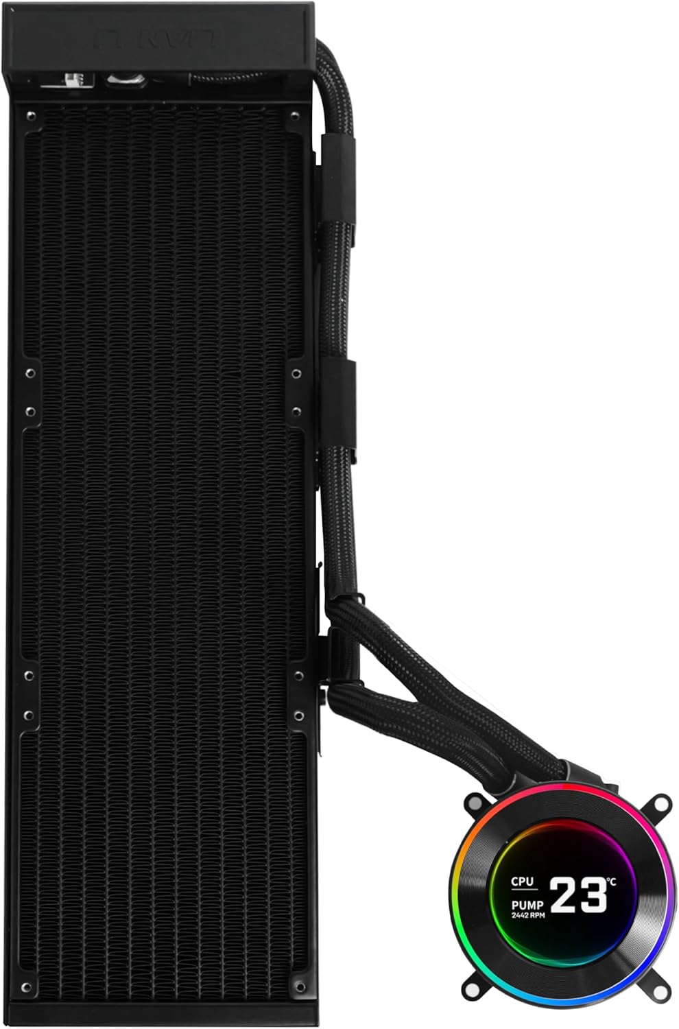 Water Cooler Lian Li Hydroshift II LDC-C 360N Preto Com Tela IPS Sem Fans GHS2LCD36B