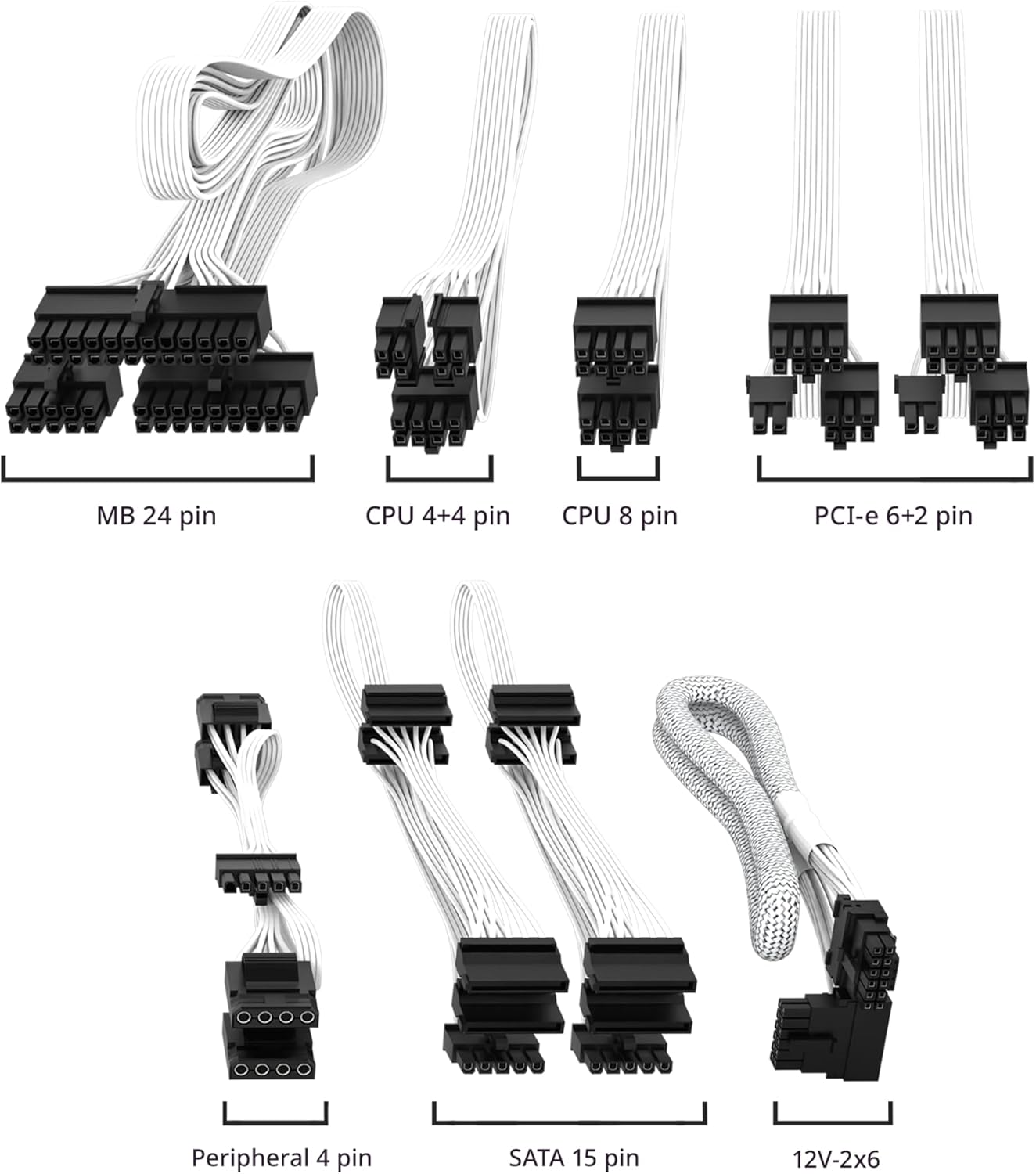 Fonte Cooler Master V850 SFX Gold, 850W, Full Modular, 80 Plus Gold, Branca + Cabo PCIe 5.1 12VHPWR - MPY-8501-SFHAGV-WW - Imagem 5