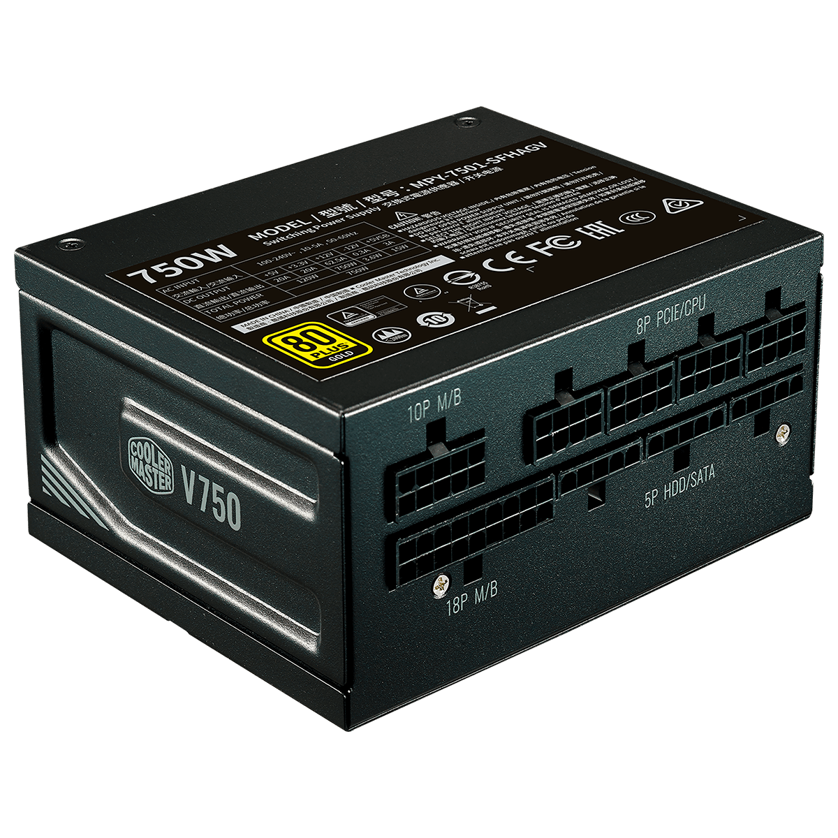 Fonte Cooler Master V750 SFX Gold, 750W, Full Modular, 80 Plus Gold + Cabo PCIe 5.1 12VHPWR, Preto - MPY-7501-SFHAGV-WO - Imagem 5