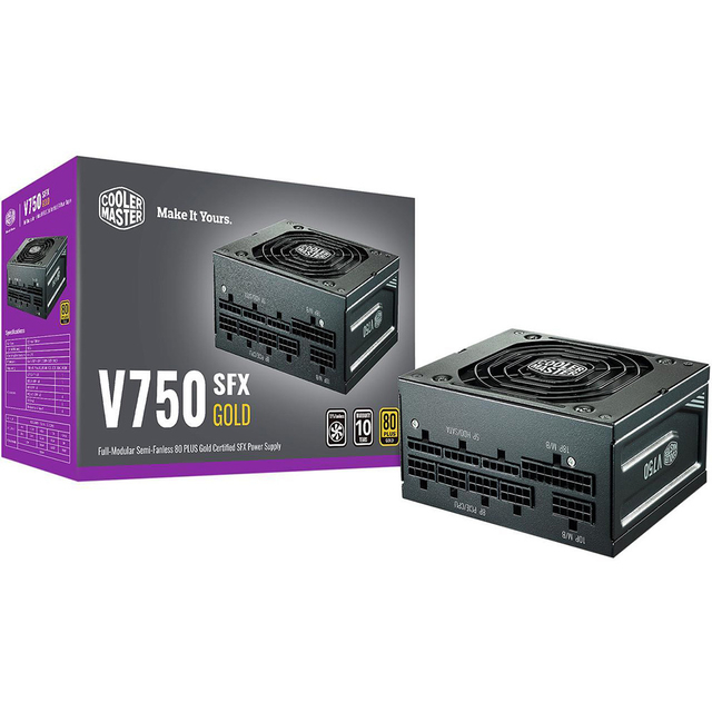 Fonte Cooler Master V750 SFX Gold, 750W, Full Modular, 80 Plus Gold + Cabo PCIe 5.1 12VHPWR, Preto - MPY-7501-SFHAGV-WO