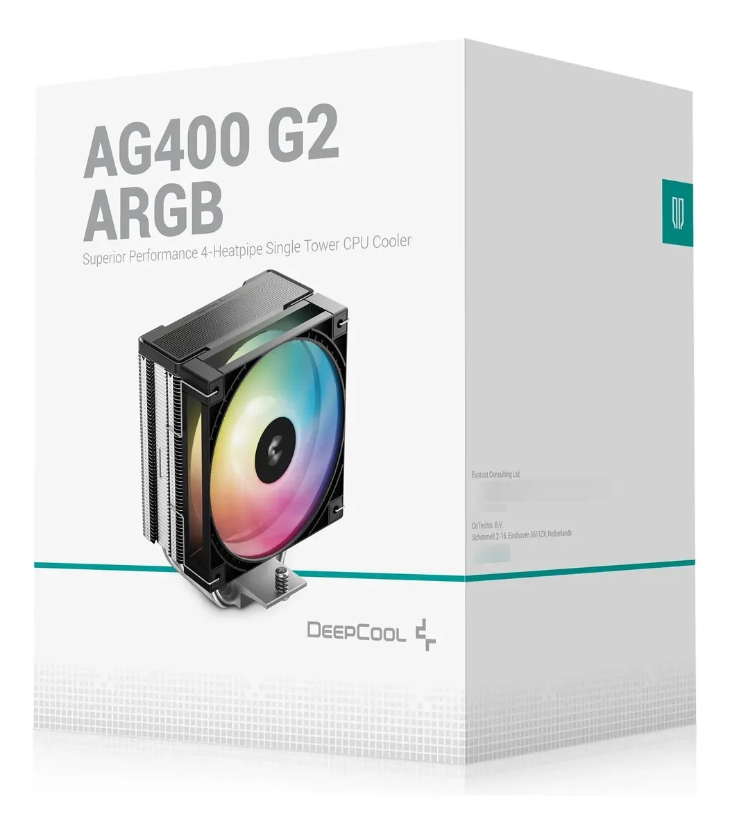 Cooler para Processador DeepCool AG400 G2 ARGB Preto - R-AG400-BKAMMG2-G - Imagem 3