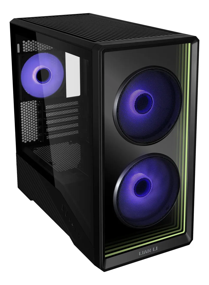 Gabinete Lian Li Vector V150 Inf Preto Usb Type-C 3 Fans Vidro Temperado MicroATX - V150INFX BLACK - Imagem 2