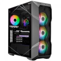 Gabinete Cooler Master TD500 Max, ATX, Com Fonte GX II 850W GOLD, Water Cooler 360 Atmos, 3 Fan, ARGB, Preto