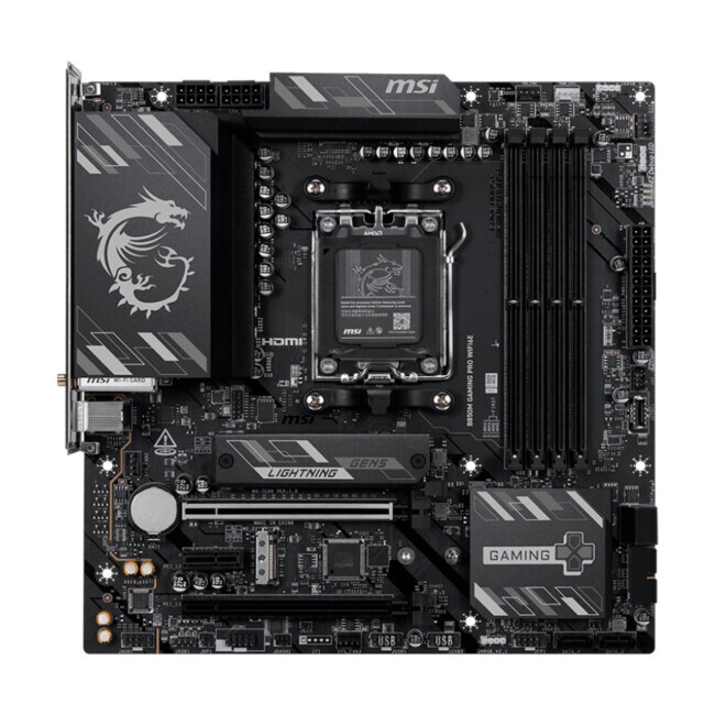 Placa Mãe MSI B850M Gaming Pro WiFi 6E e Bluetooth, AMD AM5, mATX, DDR5 - Imagem 2