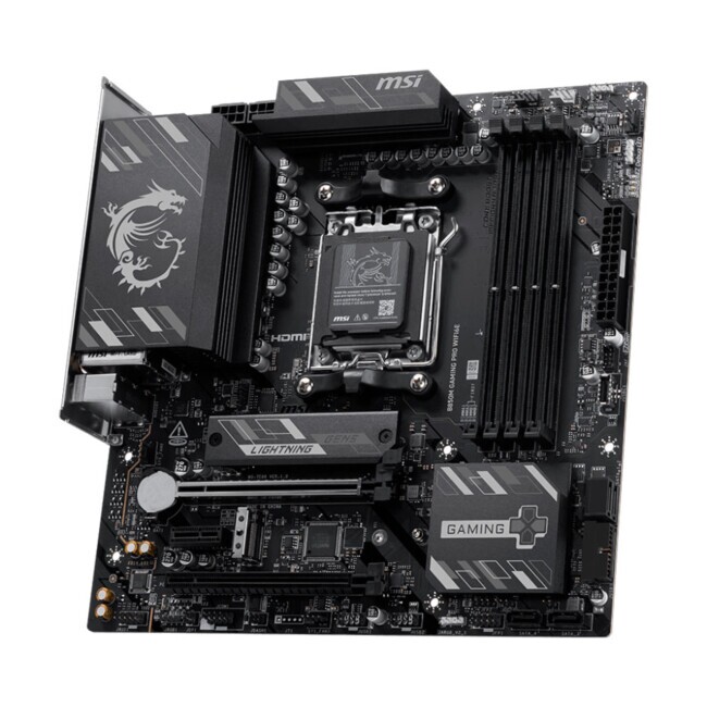 Placa Mãe MSI B850M Gaming Pro WiFi 6E e Bluetooth, AMD AM5, mATX, DDR5 - Imagem 3