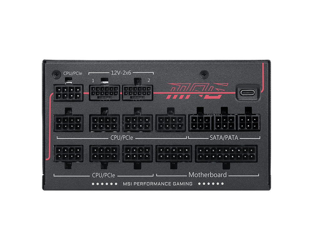 Fonte 1300W MSI PRO Ai1300TS PCIE5 80 Plus Platinum, Full Modular com Cabos Sleeved, ATX 3.1 PCIe 5.1 Ready - Imagem 5