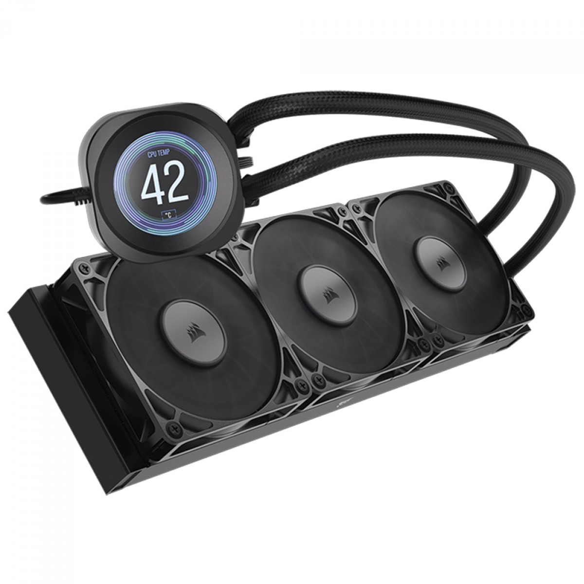 Water Cooler Corsair Nautilus RS, 360mm, Display LCD, PWM, Intel-AMD, Preto, CW-9061033-WW - Imagem 2
